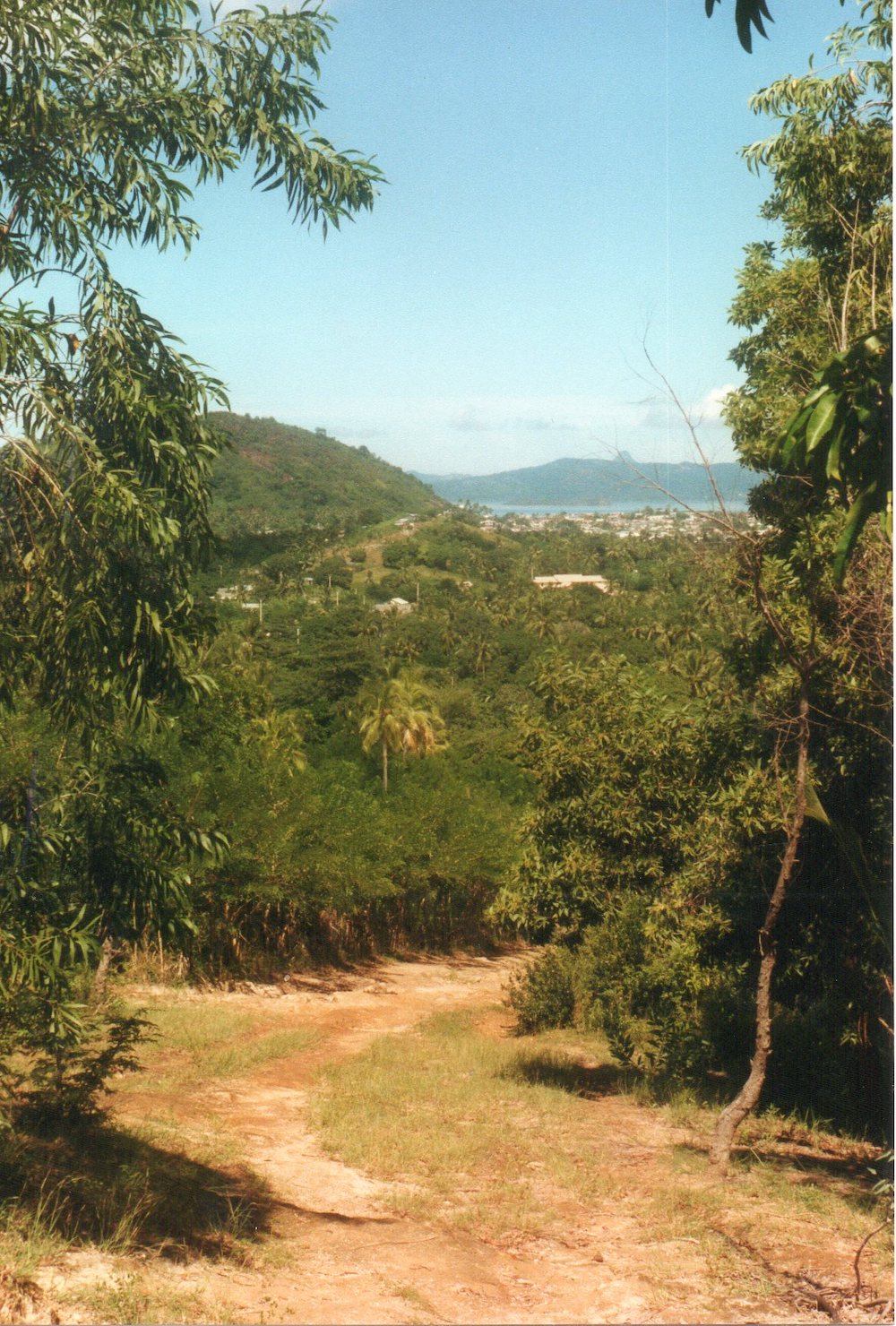 Chemin de randonnée prés du Lac de Dziani à Mayotte